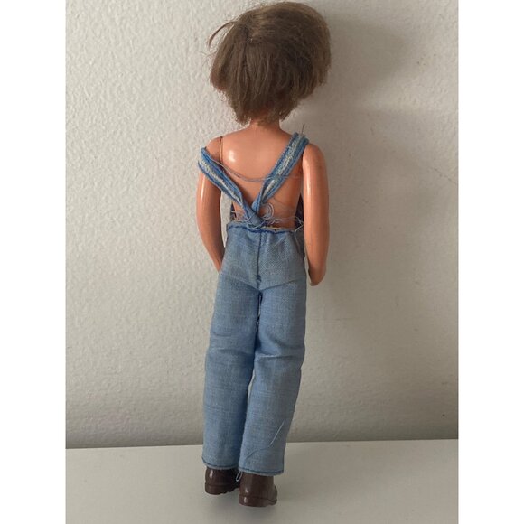 1973 Mattel SUNSHINE FAMILY MOM DAD Dolls Red Floral Dress Blue Overalls Vintage - Picture 16 of 16